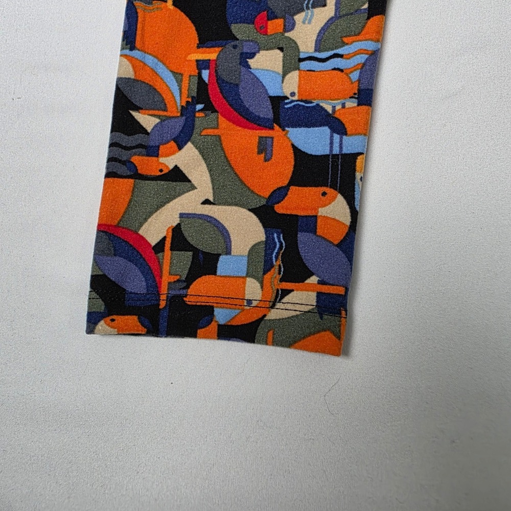 LuLaRoe Leggings Womens One Size Multicolor Abstract‎ Toucan Toucan Print Soft - Picture 11 of 12